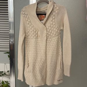 Vintage Cable Billabong hooded sweater cream